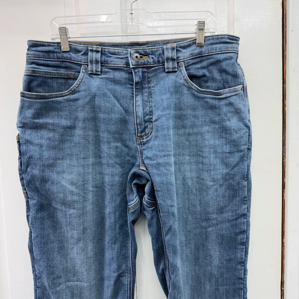 Duluth Trading‎ Ballroom Double Flex Flannel Lined Insulated Jeans Men's 34 x 32